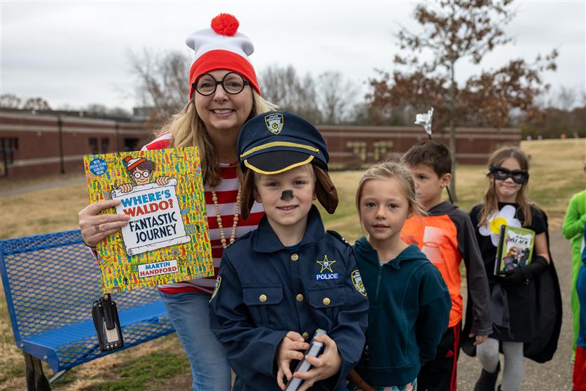 Students at Walnut Grove Elementary participate in a Book Character Parade
